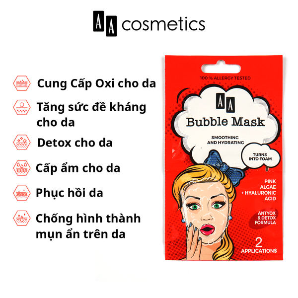 Mặt nạ AA COSMETICS Bubble Mask cấp ẩm và làm mịn da - Thumbnail 3